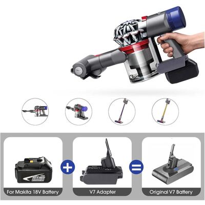 Japcell Makita 18V Akku-Adapter für Dyson V7 V8, Staubsauger Zubehör, Schwarz Japcell Makita 18V Akku-Adapter für Dyson V7 V8, Staubsauger Zubehör, Schwarz