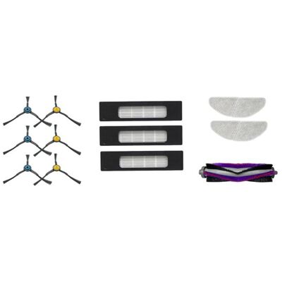 Midea Spare Parts Kit: 6x Side Brush, 1x Main Brush, 3x HEPA Filter, 2x Mopping Cloth for M7Pro/S8+, Staubsauger Roboter Zubehör, Weiss Midea Spare Parts Kit: 6x Side Brush, 1x Main Brush, 3x HEPA Filter, 2x Mopping Cloth for M7Pro/S8+, Staubsauger Roboter Zubehör, Weiss