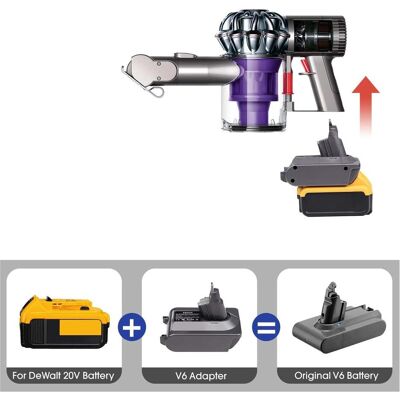Japcell Dewalt 18V Akku-Adapter für Dyson V6, Staubsauger Zubehör Japcell Dewalt 18V Akku-Adapter für Dyson V6, Staubsauger Zubehör