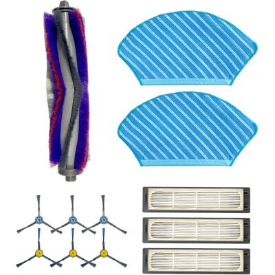 Midea M7 Spare Parts Kit: Side Brush×6pcs, Main Brush×1pc, HEPA Filter×3pcs, Mopping Cloth×2pcs, Staubsauger Roboter Zubehör Midea M7 Spare Parts Kit: Side Brush×6pcs, Main Brush×1pc, HEPA Filter×3pcs, Mopping Cloth×2pcs, Staubsauger Roboter Zubehör