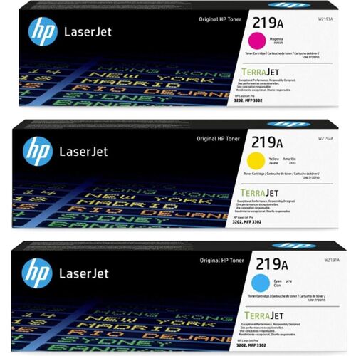 Toner, 219a Tonercartridge - Rainbowkit - Cyaan/Magenta/Geel (HP219AKIT)