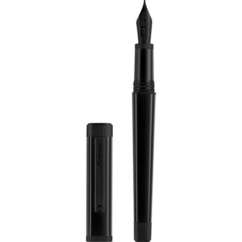 Montegrappa, Schreibstifte, ISZ4I34C QUATTRO FÜLLFEDERHALTER, ULTRASCHWARZES PL., M, 14K (Black)