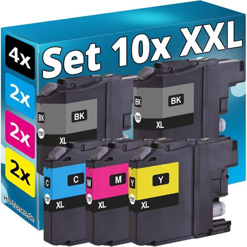Druckfuxx, Druckerpatrone, 10x DRUCKER PATRONEN kompatibel BROTHER DCP-J4110DW MFC J4410DW J4510D