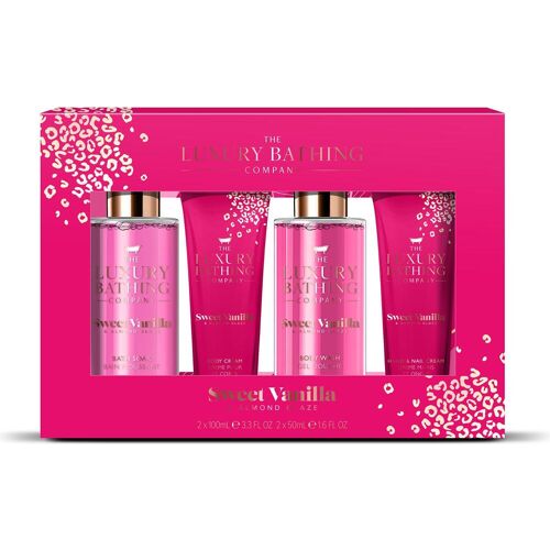 Grace Cole, Beauty Geschenkset, Körperpflege-Geschenkset Vanille-Mandel 4 Stück (Körperpflegeset)