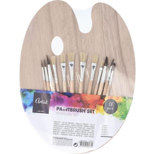 Pinsel, Pinselset Palette, 13-teilig.