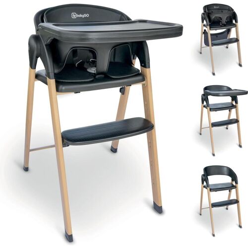 BabyGo, Hochstuhl, Levels Hochstuhl, schwarz (Hochstuhl)