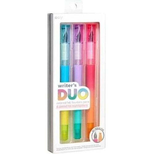 Ooly, Schreibstifte, Füllfederhalter und Textmarker, 2in1 (Mehrfarbig, 3 x)