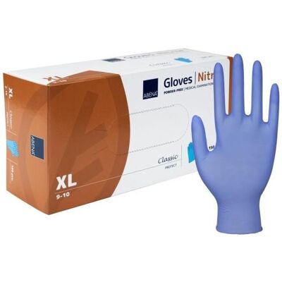 Ox-on XL 9-10 Blaue Einweg Nitrilhandschuhe Ox-on XL 9-10 Blaue Einweg Nitrilhandschuhe