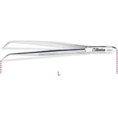 Beta Tools Pinzette - Feine Gebogene Spitzen - 130mm - Pinzette Beta Tools Pinzette - Feine Gebogene Spitzen - 130mm - Pinzette