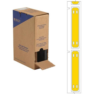 Brady, Etikettenrolle, BM-10x60-7643-YL-L, Heatex Schilder, Gelb, matt, 10.00 x 60.00 mm, nicht klebend, Grossrolle Brady, Etikettenrolle, BM-10x60-7643-YL-L, Heatex Schilder, Gelb, matt, 10.00 x 60.00 mm, nicht klebend, Grossrolle