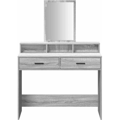 vidaXL Sonoma Grauer Holzwerkstoff Kosmetiktisch - Vanity Table vidaXL Sonoma Grauer Holzwerkstoff Kosmetiktisch - Vanity Table