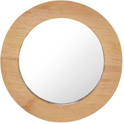 vidaXL Teak Wandspiegel 40cm Braun - Wandspiegel vidaXL Teak Wandspiegel 40cm Braun - Wandspiegel