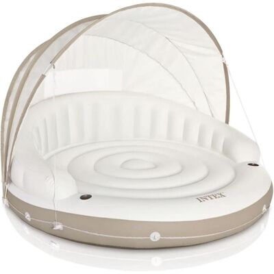 Intex Weiß Canopy Island Schwimmliege - Pool Float Intex Weiß Canopy Island Schwimmliege - Pool Float