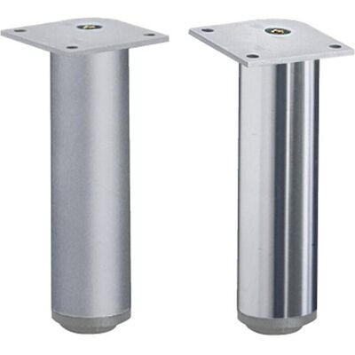 HETTICH Aluminium Möbelbein - H80mm - Verstellbar +10mm - Rund HETTICH Aluminium Möbelbein - H80mm - Verstellbar +10mm - Rund