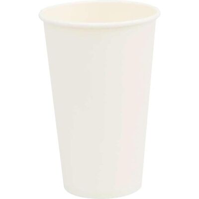 vidaXL Pappbecher mit Deckeln - 1000 Stück - 16oz - Weiß - Kaffeebecher vidaXL Pappbecher mit Deckeln - 1000 Stück - 16oz - Weiß - Kaffeebecher