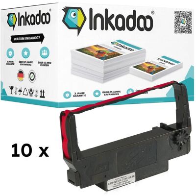 Inkadoo - C43S0 15374 ERC-38-B - Schwarz - 10x Farbband-Pack Inkadoo - C43S0 15374 ERC-38-B - Schwarz - 10x Farbband-Pack