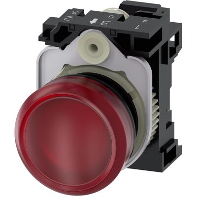 Siemens 3SU1102-6AA20-3AA0 - Leuchtmelder, Rot, Rundlinse Siemens 3SU1102-6AA20-3AA0 - Leuchtmelder, Rot, Rundlinse