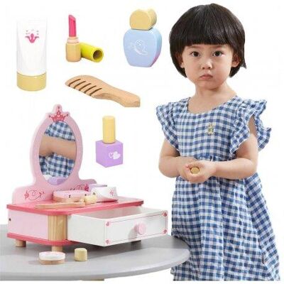 Viga Toys Rosafarbenes Holz-Make-up-Set mit Spiegel - Toilette-Set Viga Toys Rosafarbenes Holz-Make-up-Set mit Spiegel - Toilette-Set