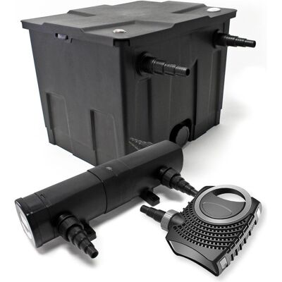 Wiltec, Brunnen + Gartenteich, Set: Teichfilter 12000l SuperEco 80W Pumpe 24W UVC Klärer 417 Wiltec, Brunnen + Gartenteich, Set: Teichfilter 12000l SuperEco 80W Pumpe 24W UVC Klärer 417