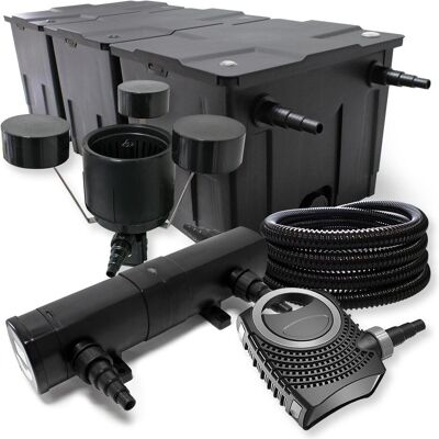 Wiltec, Brunnen + Gartenteich, Filter Set Bio Teichfilter 90000l 36W UVC Klärer Pumpe 25m Schlauch Skimmer 106 Wiltec, Brunnen + Gartenteich, Filter Set Bio Teichfilter 90000l 36W UVC Klärer Pumpe 25m Schlauch Skimmer 106
