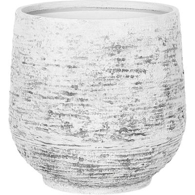 Beliani DIONI Hellgrau Pflanzkübel - Allwetter, 48x53 cm Beliani DIONI Hellgrau Pflanzkübel - Allwetter, 48x53 cm