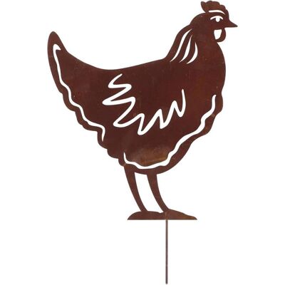 Esschert Design, Aussendekoration, Dekofigur Huhn Gartenstecker Rostoptik Baustahl Esschert Design, Aussendekoration, Dekofigur Huhn Gartenstecker Rostoptik Baustahl