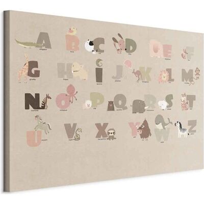 Artgeist, Bilder, Alphabet at the Zoo - Joyful Animals and Their Names on a Beige Background (120 x 80 cm) Artgeist, Bilder, Alphabet at the Zoo - Joyful Animals and Their Names on a Beige Background (120 x 80 cm)