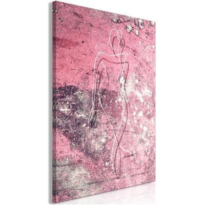 Artgeist, Bilder, Figure on Pink Background (1-part) - Female Silhouette in Marble (80 x 120 cm) Artgeist, Bilder, Figure on Pink Background (1-part) - Female Silhouette in Marble (80 x 120 cm)
