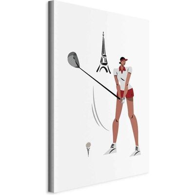 Artgeist, Bilder, Female Golfer With the Eiffel Tower in the Background - Illustration (80 x 120 cm) Artgeist, Bilder, Female Golfer With the Eiffel Tower in the Background - Illustration (80 x 120 cm)