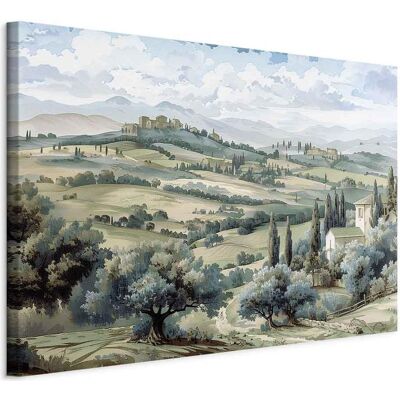 Artgeist, Bilder, Landscape with Green Fields and Trees Tuscan Sunny View (120 x 80 cm) Artgeist, Bilder, Landscape with Green Fields and Trees Tuscan Sunny View (120 x 80 cm)