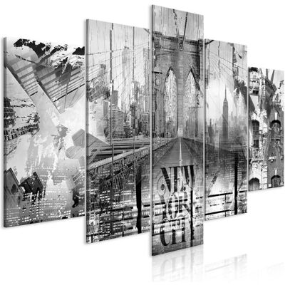 Artgeist, Bilder, New York City Collage (5 Parts) Wide Black and White (200 x 100 cm) Artgeist, Bilder, New York City Collage (5 Parts) Wide Black and White (200 x 100 cm)