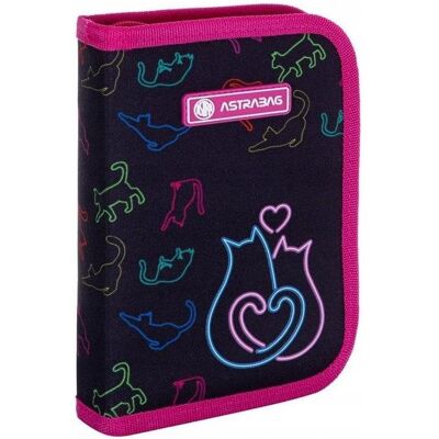 Astra, Etui, Einzelnes Federmäppchen mit 2 Klappen ohne Futter. Regenbogen Astra, Etui, Einzelnes Federmäppchen mit 2 Klappen ohne Futter. Regenbogen