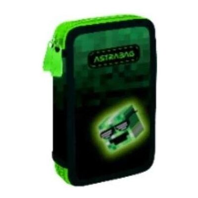 Astra, Etui, Doppeltes Federmäppchen mit Füllung. Pixelheld Astra, Etui, Doppeltes Federmäppchen mit Füllung. Pixelheld