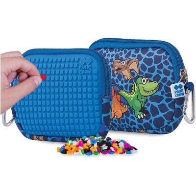 Cass, Etui, Federmäppchen mit Reissverschluss und Dinosauriermotiv mit blauem Panel Cass, Etui, Federmäppchen mit Reissverschluss und Dinosauriermotiv mit blauem Panel