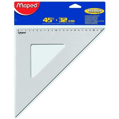 Maped, Lineal, Zeichendreieck Technic 45 Grad, Kathetenl„nge: 320 mm (32 cm, Kunststoff) Maped, Lineal, Zeichendreieck Technic 45 Grad, Kathetenl„nge: 320 mm (32 cm, Kunststoff)