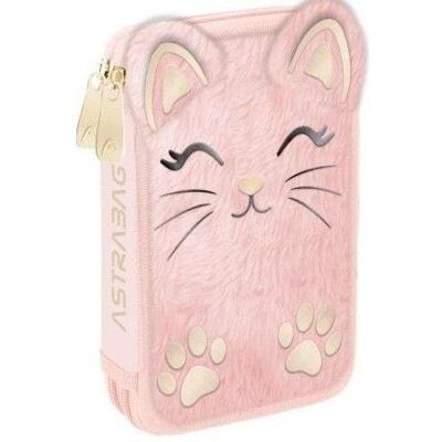 Astra, Etui, Dreifaches Federmäppchen aus Astrabag Fluffy Kitty Astra, Etui, Dreifaches Federmäppchen aus Astrabag Fluffy Kitty