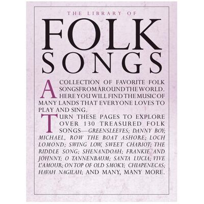 Music Sales The Library Of Folk Songs, Fachbücher Music Sales The Library Of Folk Songs, Fachbücher