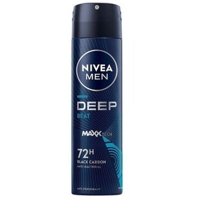 NIVEA, Deo, Men Deep Beat Maxx Tech Antiperspirant Spray 150ml (Spray, 150 ml) NIVEA, Deo, Men Deep Beat Maxx Tech Antiperspirant Spray 150ml (Spray, 150 ml)