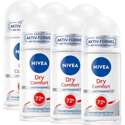 NIVEA, Deo, Deo Roll-on Dry Comfort Multipack 6 x 50 ml (Roll-on, 50 ml) NIVEA, Deo, Deo Roll-on Dry Comfort Multipack 6 x 50 ml (Roll-on, 50 ml)