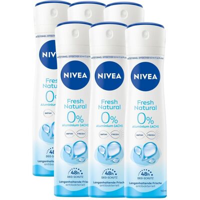 NIVEA, Deo, Deo Spray Fresh Natural Multipack 6 x 150 ml (Spray, 150 ml) NIVEA, Deo, Deo Spray Fresh Natural Multipack 6 x 150 ml (Spray, 150 ml)