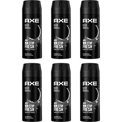 AXE, Deo, Deo Spray Black 6x 150 ml (Spray, 150 ml) AXE, Deo, Deo Spray Black 6x 150 ml (Spray, 150 ml)