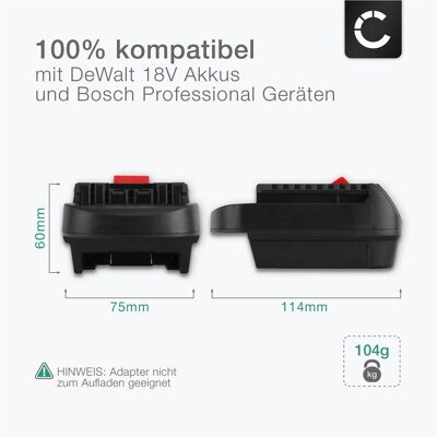 Cellonic, Werkzeugakku + Ladegerät, Akkuadapter für Bosch BSH180, GDX 18 V-LI, CCS180, GST, CAG180-01 (18 V) Cellonic, Werkzeugakku + Ladegerät, Akkuadapter für Bosch BSH180, GDX 18 V-LI, CCS180, GST, CAG180-01 (18 V)