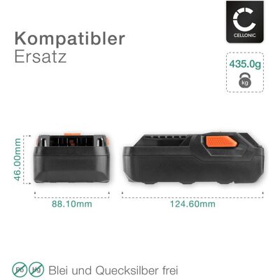 Cellonic, Werkzeugakku + Ladegerät, Akku für AEG BSB 18 LI, BS 18G2, BUS 18SBL, G, Ridgid 130383001, 130383025 (18 V) Cellonic, Werkzeugakku + Ladegerät, Akku für AEG BSB 18 LI, BS 18G2, BUS 18SBL, G, Ridgid 130383001, 130383025 (18 V)