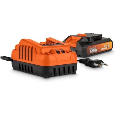 Powerplus, Werkzeugakku + Ladegerät, Set Batteria e Caricatore a Doppia Alimentazione (20 V) Powerplus, Werkzeugakku + Ladegerät, Set Batteria e Caricatore a Doppia Alimentazione (20 V)