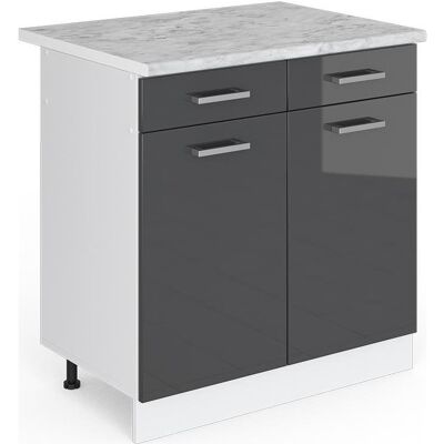 Vicco Universalschrank R-Line - Antracita hochglänzend - 80 cm - Schrank Vicco Universalschrank R-Line - Antracita hochglänzend - 80 cm - Schrank