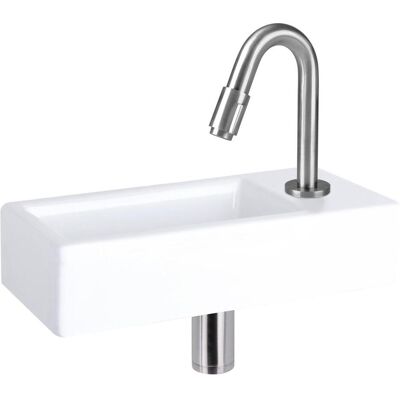 Differnz, Küchenarmatur, Fonteinkraan gebogen 19cm mat chroom Differnz, Küchenarmatur, Fonteinkraan gebogen 19cm mat chroom