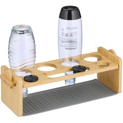 Relaxdays Flaschenhalter, Abtropfgestell, Braun, Grau Relaxdays Flaschenhalter, Abtropfgestell, Braun, Grau