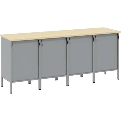 vidaXL 4-teiliges Industrie-Schrankset - Schwarz/Grau vidaXL 4-teiliges Industrie-Schrankset - Schwarz/Grau