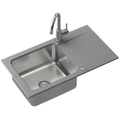 Steiner, Spülbecken, EDWARD 111 Fusion gray 780 * 440 with hand siphon complete with Kate tap (44 cm, 44 cm) Steiner, Spülbecken, EDWARD 111 Fusion gray 780 * 440 with hand siphon complete with Kate tap (44 cm, 44 cm)