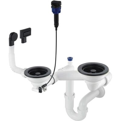 Deante Siphon Space-Saver für 1,5- und 2-Becken-Granitspüle Deante Siphon Space-Saver für 1,5- und 2-Becken-Granitspüle